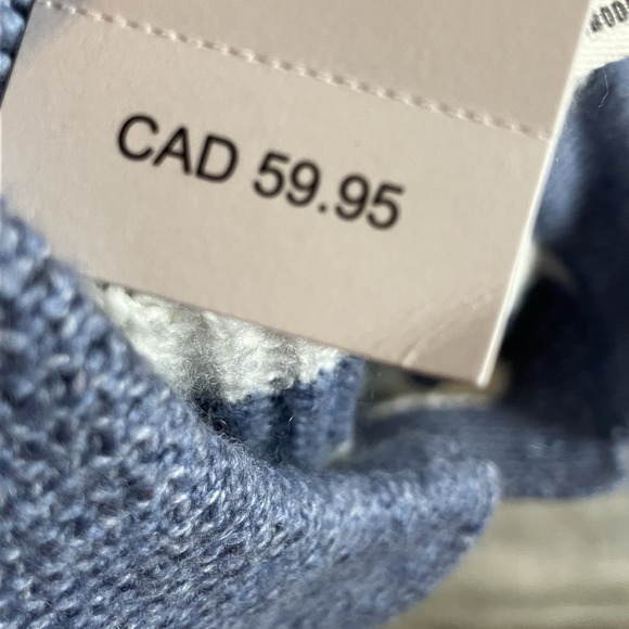 American Eagle Sweater‎ Womens Size Small Blue White Striped Collared Preppy - Picture 7 of 10